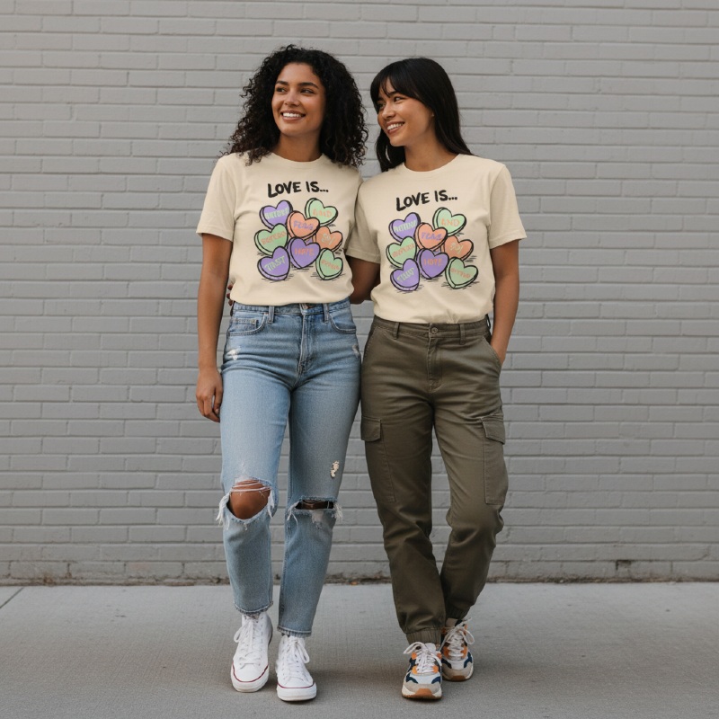 LOVE IS…Valentine’s Day Graphic T-Shirt